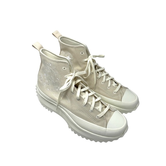 Converse Run Star Hike Platform Sneakers Men's Shoes Skate Canvas Ivory A02078C - Picture 4 of 8